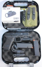 GLOCK DISCONTINUED GLOCK G19 GEN 5 9MM 4" BBL W/ 3-MAGS HOLOSUN P.ID LIGHT & CUSTOM HOLSTER 9MM LUGER (9x19 PARA) - Image 7 of 7
