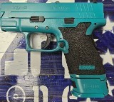 SPRINGFIELD ARMORY Springfield Armory XD-9 Sub Compact 9mm Semi Auto Pistol, Turquoise 3" 9MM LUGER (9x19 PARA) - Image 1 of 1