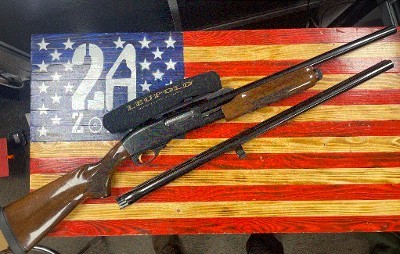 REMINGTON Remington 870 Wingmaster, Blued, 12 guage, gold trigger, 19.5" Barrel, comes w/ 28.5" hunting barrel, 2 - 7x 33 Leupold Optic, hig - Image 1 of 1