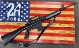 SQUIRES BINGHAM Squires Bingham Model 16, 22LR, 19" Barrel, Black Leather Sling, 10 Round Magazine, Semi Auto Rifle, Carrying Handle Iron Sight. - Image 1 of 1