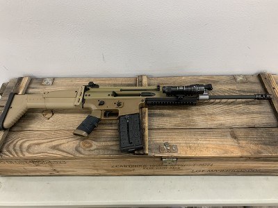 FN FN USA SCAR 16S, 16.25" Barrel, FDE, 5.56x45 Nato, Fixed Mag, OEM Box, OEM Lock, Excellent Condition 5.56X45MM NATO - Image 1 of 2