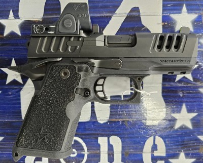 STACCATO STACCATO HD C3.6, TRIJICON SRO 5.0 MOA, SEMI AUTO, BLACK. 3.6", OEM BAG Unknown - Image 1 of 2