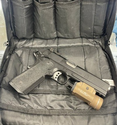 SPRINGFIELD ARMORY Black Springfield TRP Operator, 5" barrel, 45 ACP, Handgun, Semi Auto, (1) 8 round mag, (2) 7 round mags, (3) 10 round mags, S - Image 1 of 1