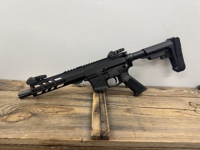 GREAT LAKES FIREARMS GLS EPC-9 Pistol, 7" Barrel, SB Tactical Pistol Brace, Maglock + Juggernaut Helfighter System, Magpul Handguard Unknown - Image 1 of 2