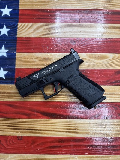 GLOCK Glock 43X, MOS, Semi-Automatic Handgun, Black, 3.41" Bronze Barrel, TTI Combat Carry Custome, Timminy Trigger, (2) 10 Rd Mags, OEM Case, W/ - Image 1 of 2