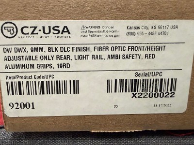 DAN WESSON FIREARMS DWX 9MM LUGER (9x19 PARA) - Image 4 of 4