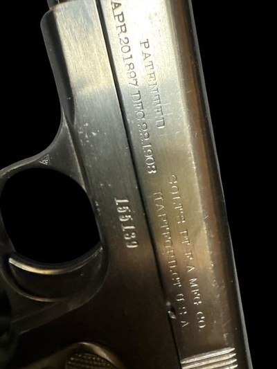 COLT M1908 Pocket Hammerless .32 RIMFIRE - Image 4 of 8