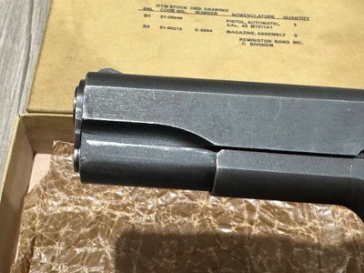 REMINGTON RAND 1911 A1 U.S. Army property marked with original box 1943 .45 ACP - Image 15 of 22