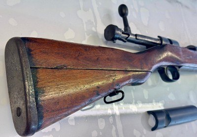 ARISAKA Type 38 6.5 Chrysanthemum Koishikawa Arsenal Pre-Series Early Safety Knob Duffel Cut w/Dust Cover 6.5X50MM ARISAKA - Image 1 of 23