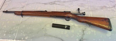 ARISAKA Type 38 6.5 Chrysanthemum Koishikawa Arsenal Pre-Series Early Safety Knob Duffel Cut w/Dust Cover 6.5X50MM ARISAKA - Image 14 of 23