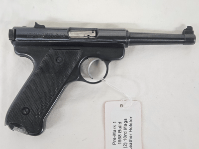 RUGER Standard Pre Mark I w/2 Mags, Leather Holster 1958 Build .22 LR - Image 12 of 13