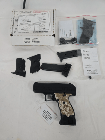 HI-POINT C9 Camo w/2 Black Grip Sets, 3 Mags, Original Box 9MM LUGER (9x19 PARA) - Image 1 of 13