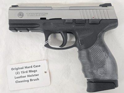 TAURUS PT 24/7 Pro w/2 Mags, Leather Holster, Hard Case .40 S&W - Image 3 of 13