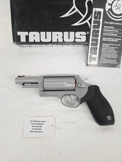TAURUS Judge Magnum Stainless w/Original Box .45 Colt/.410 Bore - Image 1 of 11