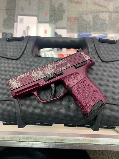 SIG SAUER P365 (BLACK CHERRY ROSES CUSTOM) .380 ACP - Image 3 of 6