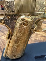 COLT Government Model 5" Custom Engraved Gold Plated! .45 ACP - Image 8 of 10