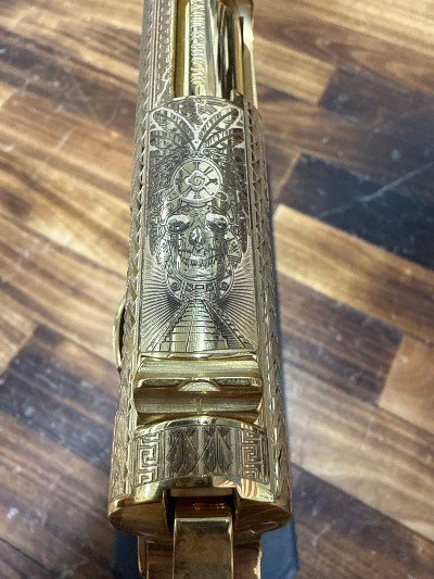 COLT Government Model 5" Custom Engraved Gold Plated! .45 ACP - Image 6 of 10