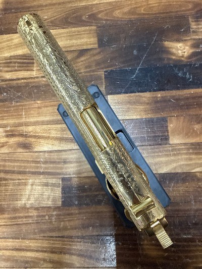 COLT Government Model 5" Custom Engraved Gold Plated! .45 ACP - Image 5 of 10
