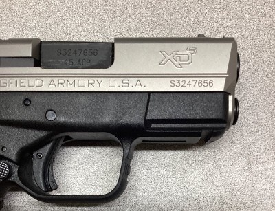 SPRINGFIELD ARMORY XDs-45acp 3.3 .45 ACP - Image 12 of 13