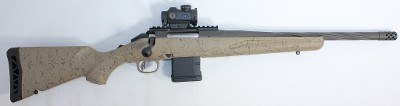 RUGER RUGER AMERICAN GEN II RANCH RIFLE 300 AAC BLACKOUT 16.1" THREADED FDE / COBALT .300 AAC BLACKOUT - Image 1 of 10