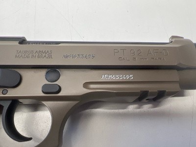 TAURUS PT92 AF-D (1-920151-17S) 9MM LUGER (9x19 PARA) - Image 10 of 12