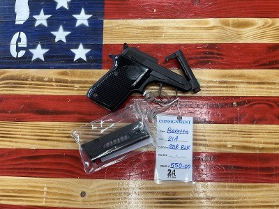 BERETTA Beretta, 21A, 22LR, Handgun, Black, 2.4inch barrel, Semi-auto, 2 Magazines, No case, No lock .22 LR - Image 2 of 2