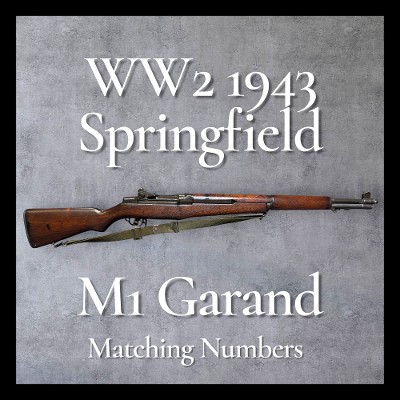 SPRINGFIELD ARMORY M1 Garand Matching Numbers WW2 1943 .30-06 SPRG - Image 1 of 18