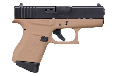 APOLLO CUSTOM/GLOCK G43 FDE / ELITE BLACK APOLLO CUSTOM 9MM LUGER (9X19 PARA) - Image 1 of 1