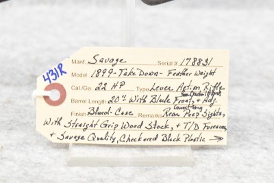 SAVAGE ARMS 99 TAKEDOWN fEATHERWEIGHT .22 HP - Image 2 of 22