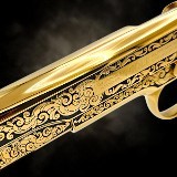 COLT 24K Gold - 1911 - 45ACP - Unique COLT Scroll Engraved - Polished & Gold Plated .45 ACP - Image 7 of 12