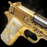 COLT 24K Gold - 1911 - 45ACP - Unique COLT Scroll Engraved - Polished & Gold Plated .45 ACP - Image 5 of 12