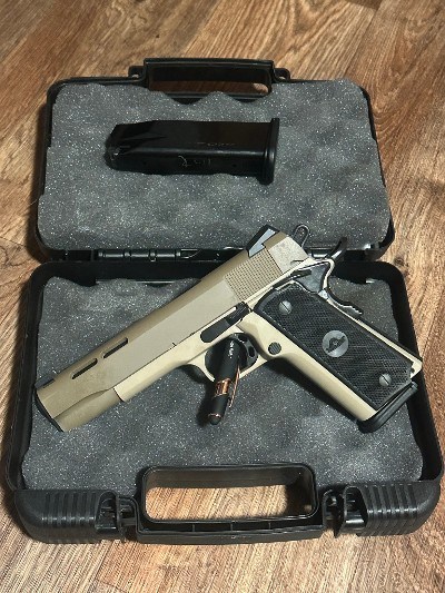 ROCK ISLAND ARMORY m1911 a2 GI standard FS High Cap custom with night sights .45 ACP - Image 1 of 16