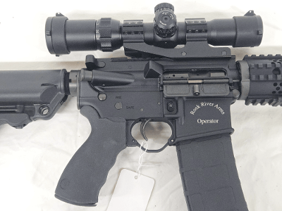 ROCK RIVER ARMS Operator AR-15 w/Scope, Quad Rail, Magazine, Vertical Grip 5.56X45MM NATO - Image 8 of 12