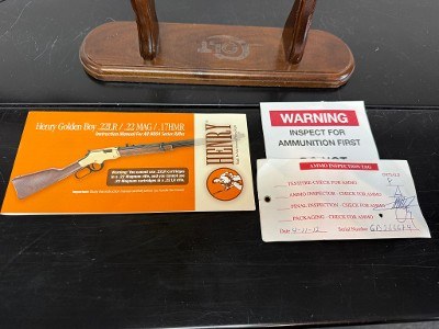 HENRY GOLDEN BOY 22LR.22 LR - Image 11 of 12