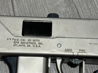 RPB INDUSTRIES pm10 45 acp nickel open bolt rare pre ban .45 ACP - Image 6 of 25