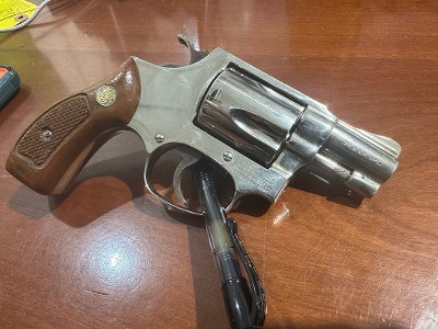 SMITH & WESSON 36 no dash nickel finish superb .38 SPL - Image 6 of 19