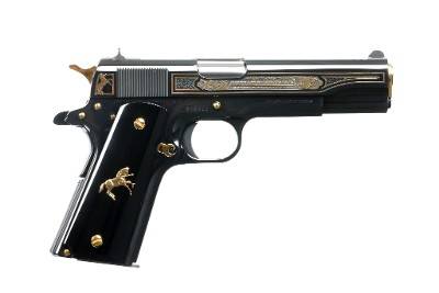 TALO COLT 1911 OSCURO Y ORO .38 SUPER - Image 1 of 1