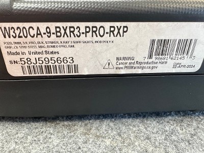 SIG SAUER P320 PRO RXP COMPACT 9MM LUGER (9x19 PARA) - Image 10 of 10