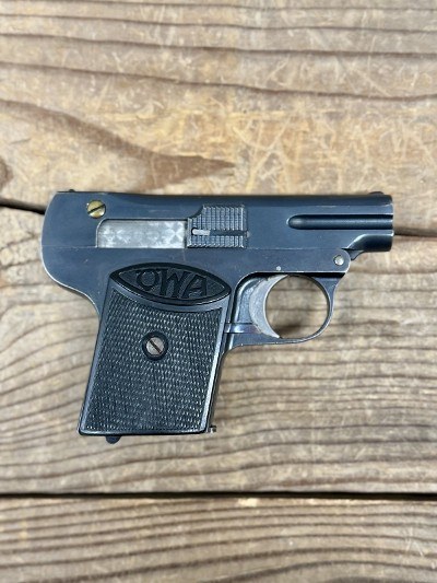 HOWA OWA (Austrian Works Arsenal) Model, 1922 Production, 6.35mm / .25 ACP, Pocket Pistol, 2.1" Barrel, Blowback-Operated, 1 MagazineEarly Aust - Image 1 of 1