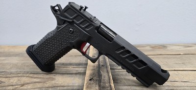 ATLAS GUNWORKS Atlas Gunworks Erebus, 5.25" Barrel, 9MM, DLC Black, Magwell, Flat Medium Red Trigger, OEM Bag 9MM LUGER (9x19 PARA) - Image 1 of 4