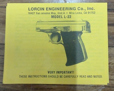 LORCIN ENGINEERING CO L-22 Chrome /Blk Grips .22 LR - Image 11 of 12