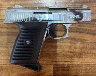 LORCIN ENGINEERING CO L-22 Chrome /Blk Grips .22 LR - Image 2 of 12
