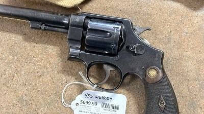 SMITH & WESSON HAND EJECTOR .455 WEBLEY (ELEY) - Image 6 of 12