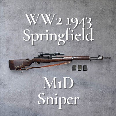 SPRINGFIELD ARMORY M1 Garand M1D Sniper Rifle WW2 1943 .30-06 SPRG - Image 1 of 15