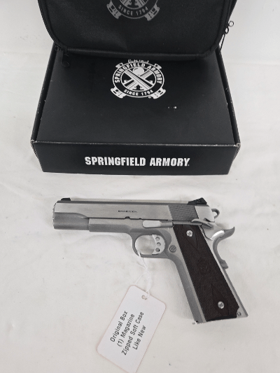 SPRINGFIELD ARMORY Garrison 1911 Stainless w/Original Box, Magazine, Soft Case .45 ACP - Image 1 of 12