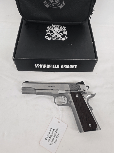 SPRINGFIELD ARMORY Garrison 1911 Stainless w/Original Box, Magazine, Soft Case .45 ACP - Image 1 of 12