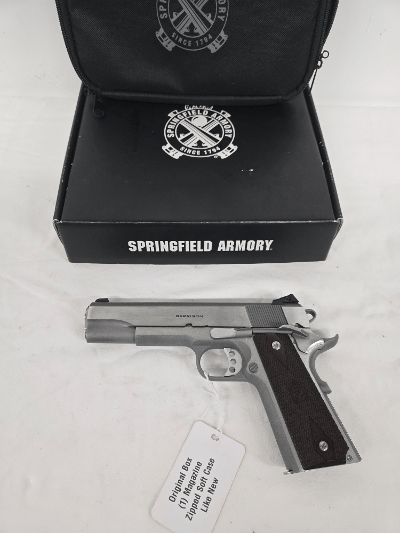 SPRINGFIELD ARMORY Garrison 1911 Stainless w/Original Box, Magazine, Soft Case .45 ACP - Image 7 of 12