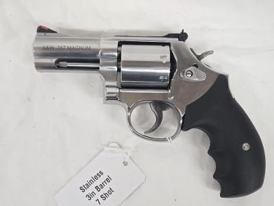 SMITH & WESSON 686-6 Stainless w/G10 Grips .357 MAG - Image 4 of 11