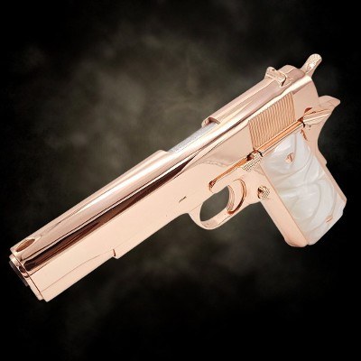 ROCK ISLAND ARMORY 1911, 18K Rose Gold - 45ACP - 5" - Mirror Finish Polishing & All 18K Rose Gold Plated .45 ACP - Image 2 of 5