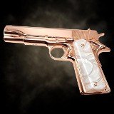 ROCK ISLAND ARMORY 1911, 18K Rose Gold - 45ACP - 5" - Mirror Finish Polishing & All 18K Rose Gold Plated .45 ACP - Image 3 of 5